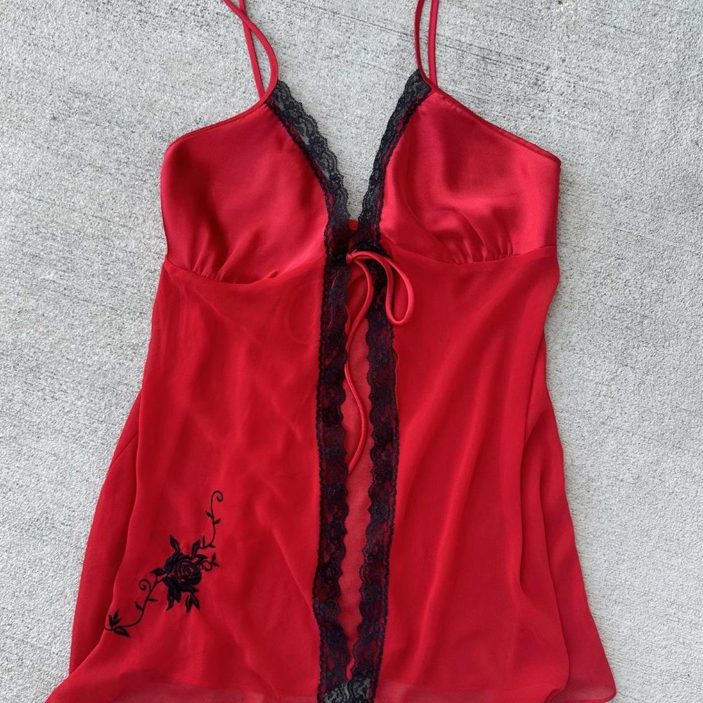 VINTAGE GRUNGE Y2K BABYDOLL TANK LINGERIE TOP